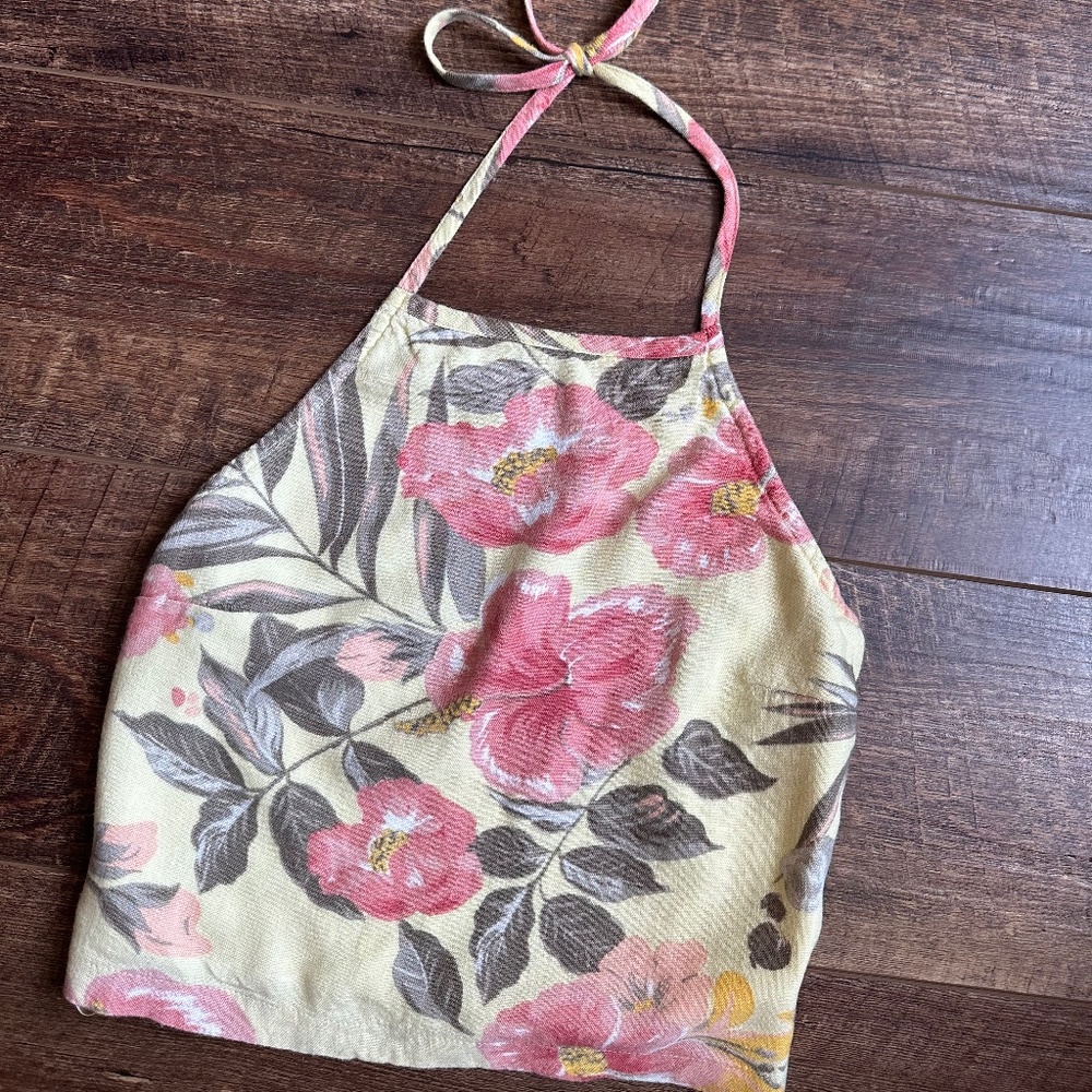 floral halter Hollister tank top